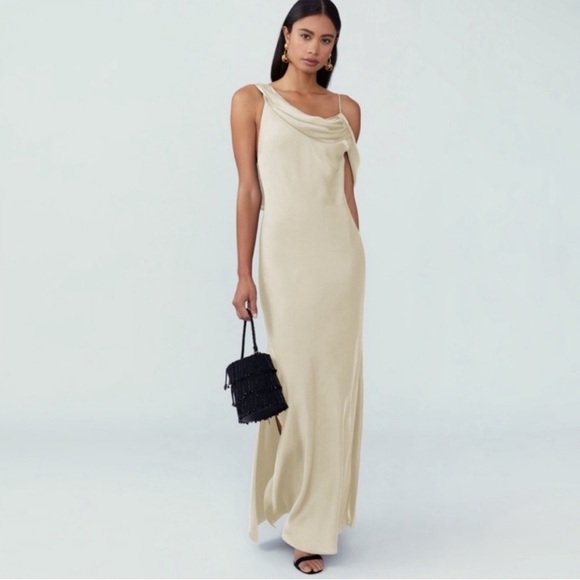 Fame and Partners Dresses & Skirts - FAME and PARTNERS Francois Drape Gown in Champagne